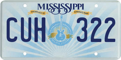 MS license plate CUH322