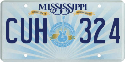 MS license plate CUH324