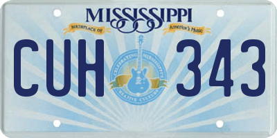 MS license plate CUH343