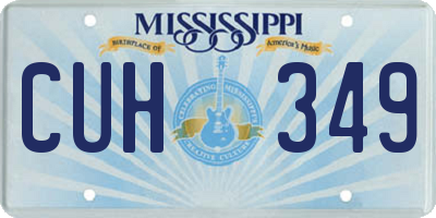 MS license plate CUH349