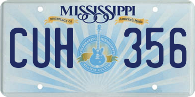 MS license plate CUH356