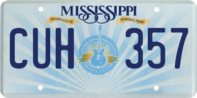 MS license plate CUH357