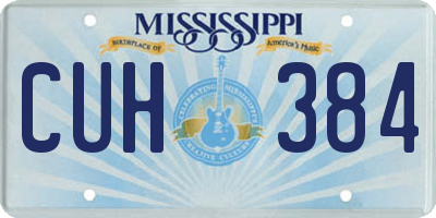 MS license plate CUH384
