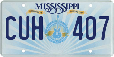 MS license plate CUH407