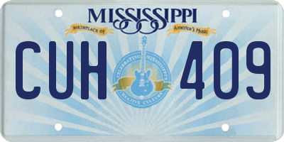 MS license plate CUH409