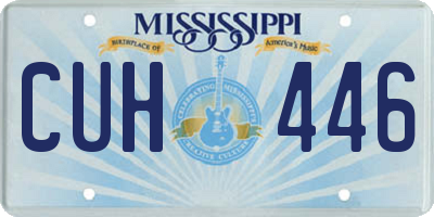 MS license plate CUH446