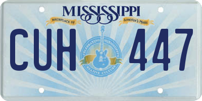 MS license plate CUH447