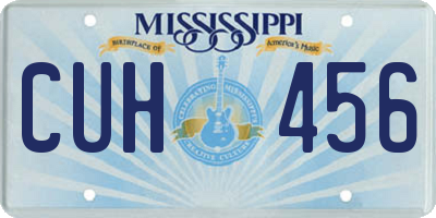 MS license plate CUH456