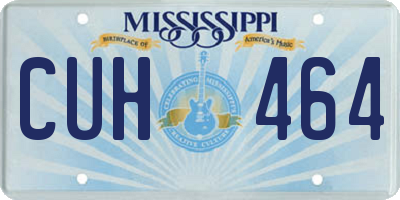 MS license plate CUH464