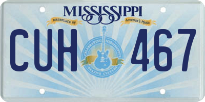 MS license plate CUH467