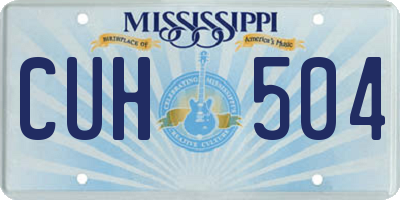MS license plate CUH504
