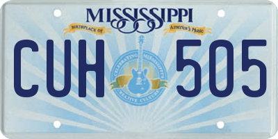 MS license plate CUH505