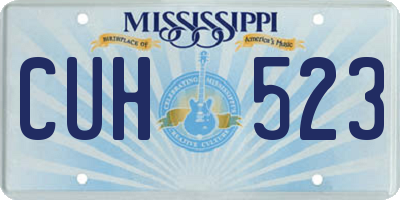MS license plate CUH523