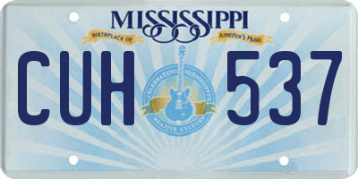 MS license plate CUH537