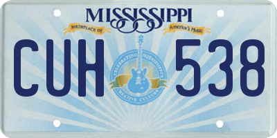 MS license plate CUH538