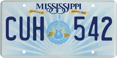 MS license plate CUH542