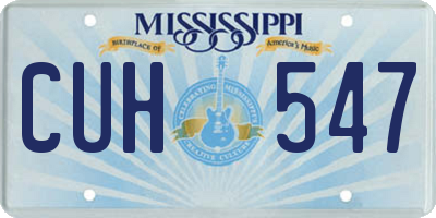 MS license plate CUH547