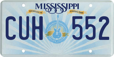 MS license plate CUH552