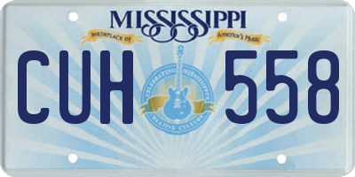 MS license plate CUH558