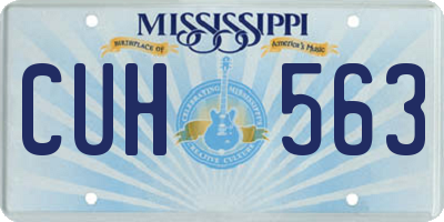 MS license plate CUH563