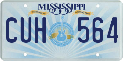MS license plate CUH564