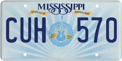 MS license plate CUH570