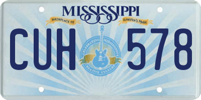 MS license plate CUH578