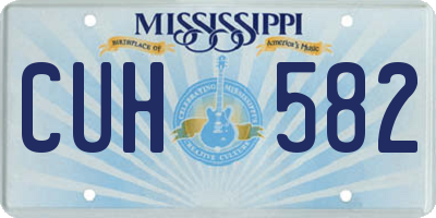 MS license plate CUH582