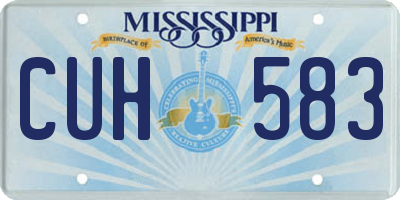MS license plate CUH583