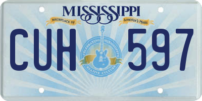 MS license plate CUH597