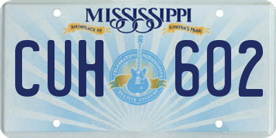 MS license plate CUH602
