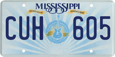 MS license plate CUH605