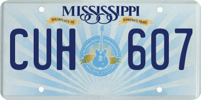 MS license plate CUH607