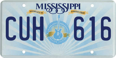MS license plate CUH616