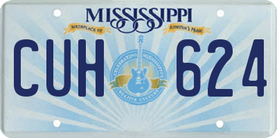 MS license plate CUH624