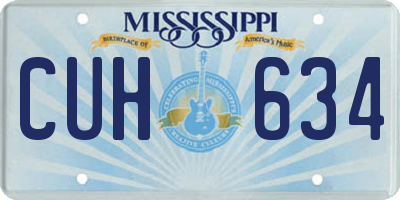 MS license plate CUH634