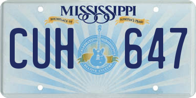 MS license plate CUH647