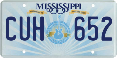 MS license plate CUH652