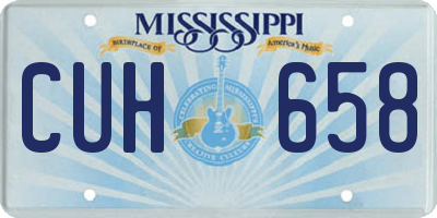 MS license plate CUH658