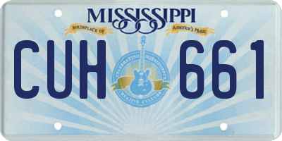 MS license plate CUH661