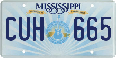 MS license plate CUH665