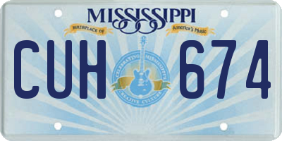 MS license plate CUH674