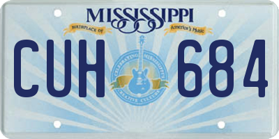 MS license plate CUH684