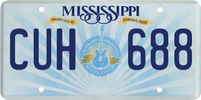 MS license plate CUH688