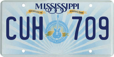 MS license plate CUH709