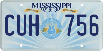 MS license plate CUH756