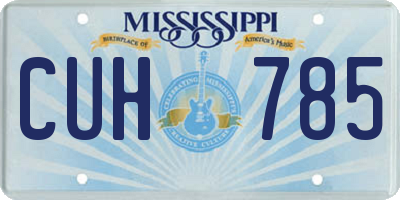 MS license plate CUH785