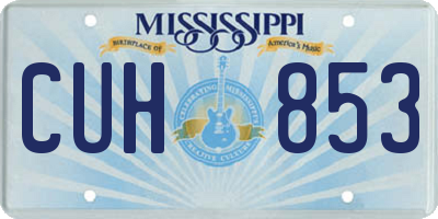 MS license plate CUH853