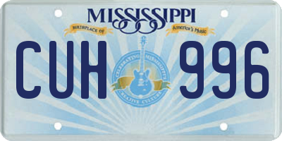 MS license plate CUH996