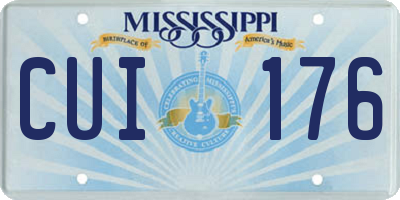 MS license plate CUI176